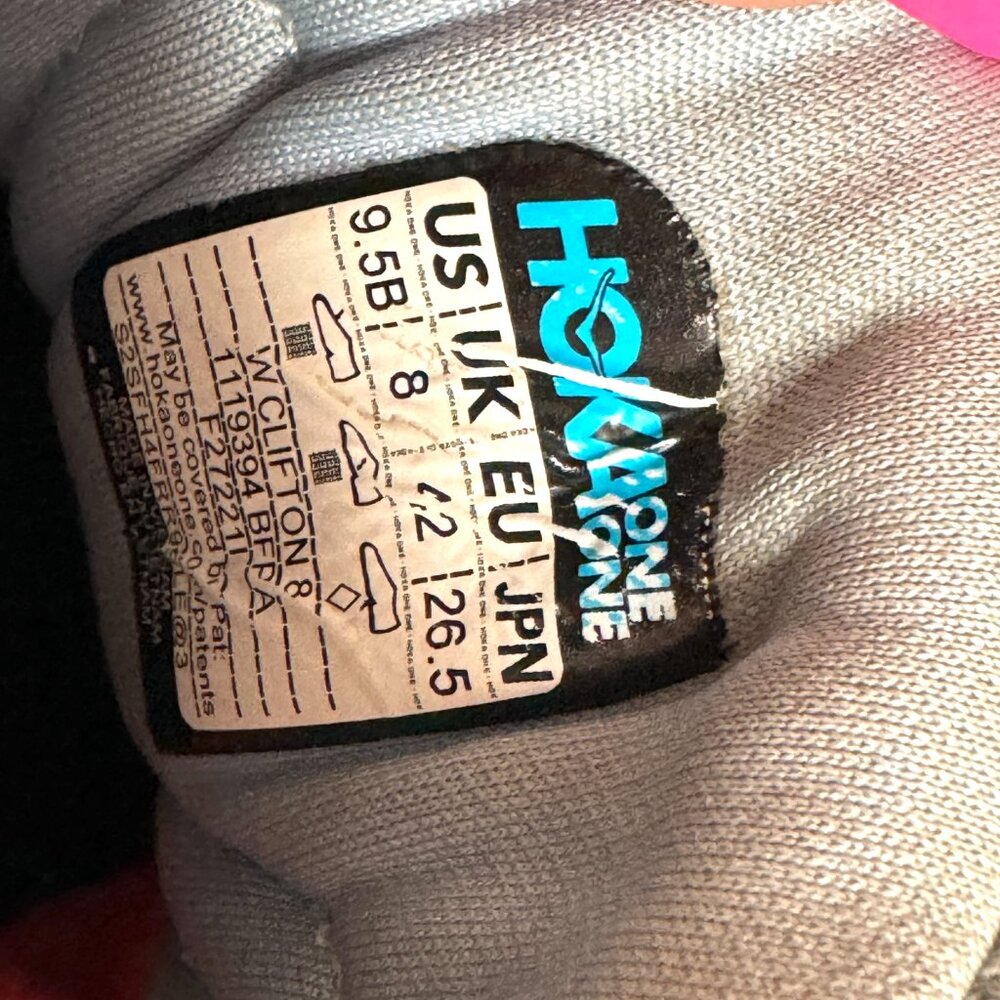 Hoka One One Clifton 8 Size 9.5 Blue Fog - Picture 9 of 14